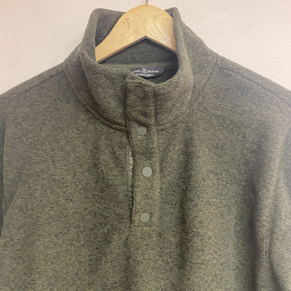 Alpine Design Mens Retreat QRT Snap Fleece Forest Night Heather ADM23603