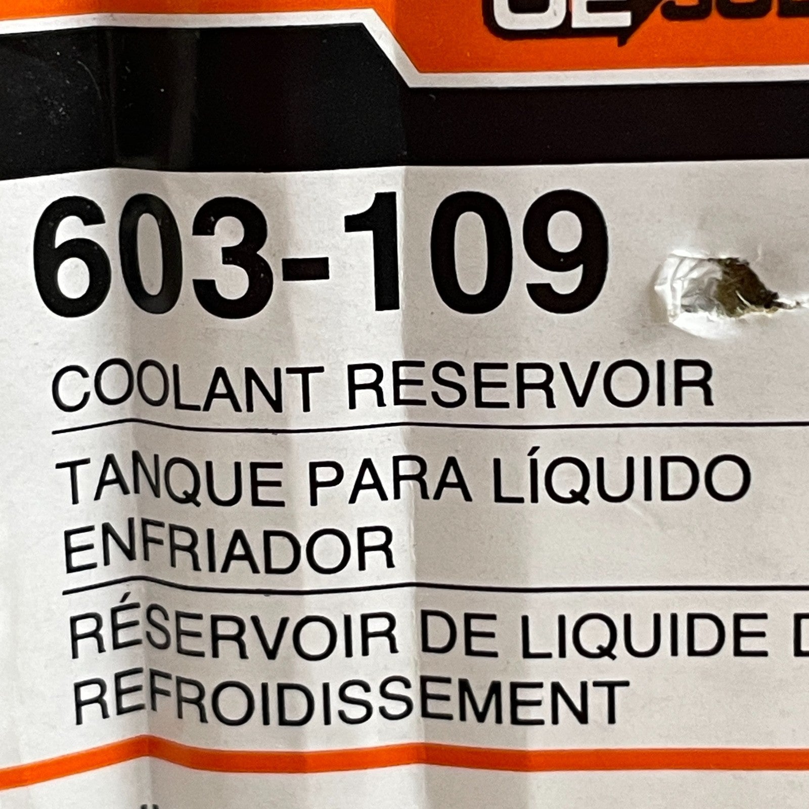 Dorman 603-109 Front Engine Coolant Reservoir Compatible with Select Chevrolet