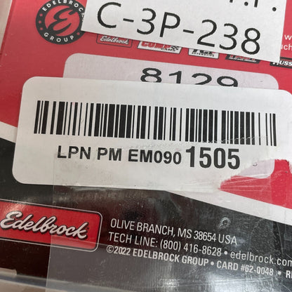 Edelbrock 8129 Polished Aluminum Inline Fuel Filter 3/8" Barb 40 Micron Element