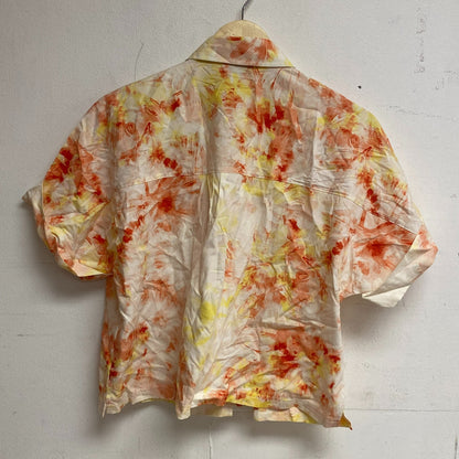 Alpine Design Womens W Ad SS Woven Button Down Soft Peach/ Floral ADW13202