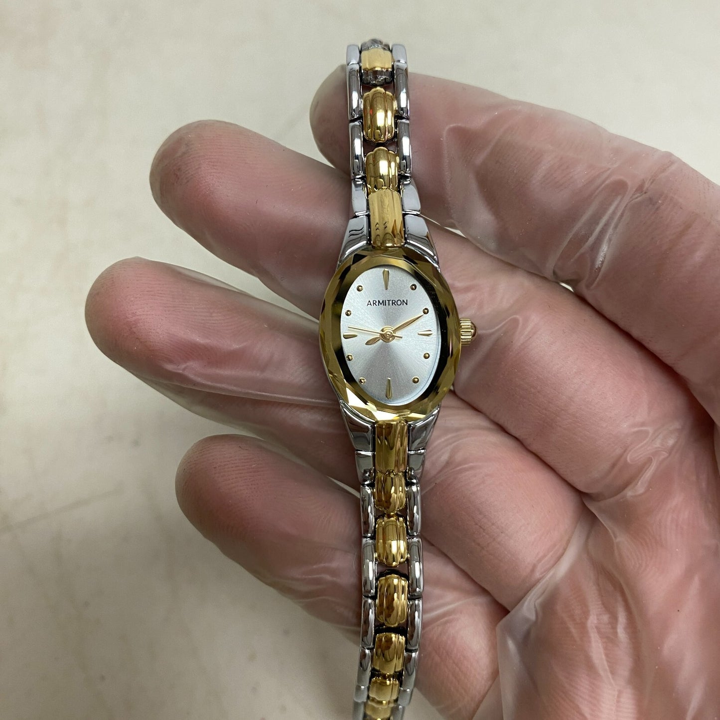 armitron womens watch 1Jewel Runs New Battery Swiss parts #75/3313ttg