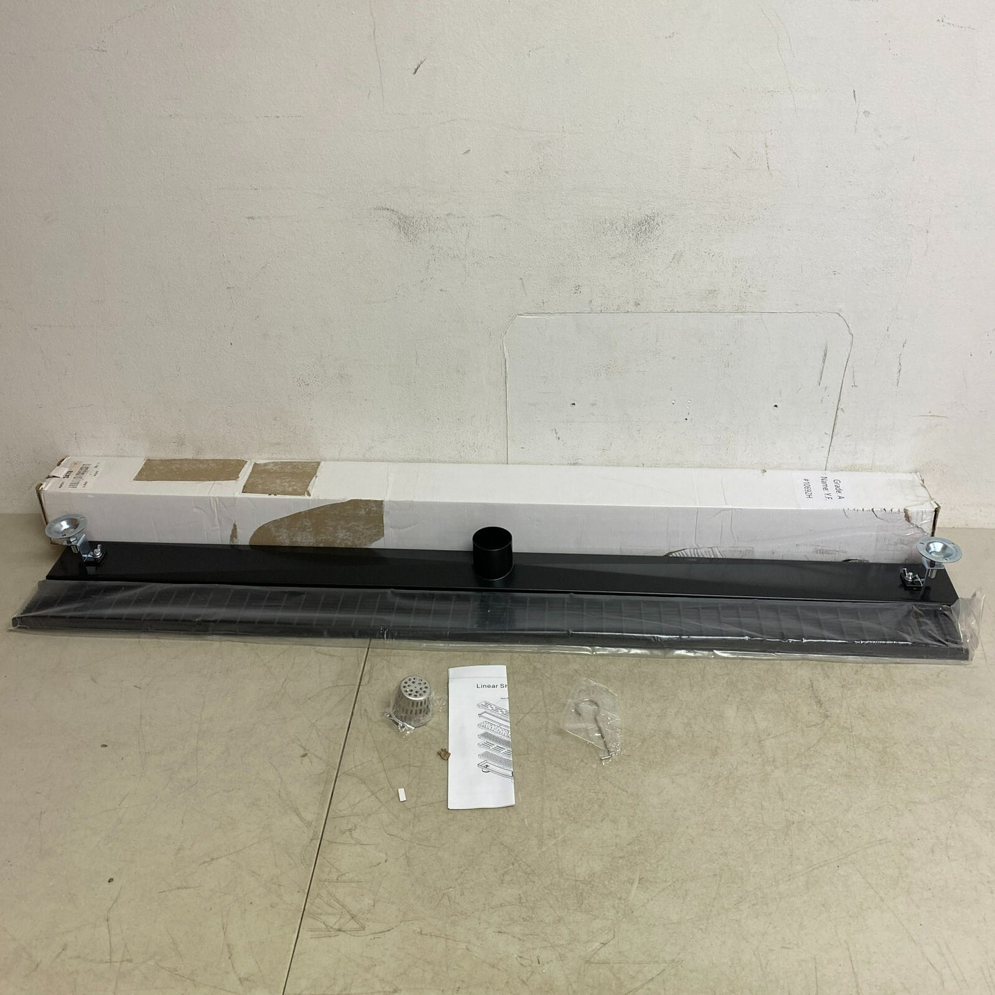 Signature Hardware 48" Carmen Linear Shower Drain - Matte Black SH439026MB