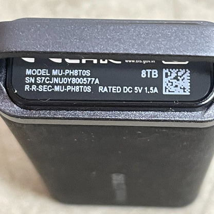 Samsung T5 EVO 8TB Black USB 3.2 Gen 1 Portable External SSD MU-PH8T0S/AM