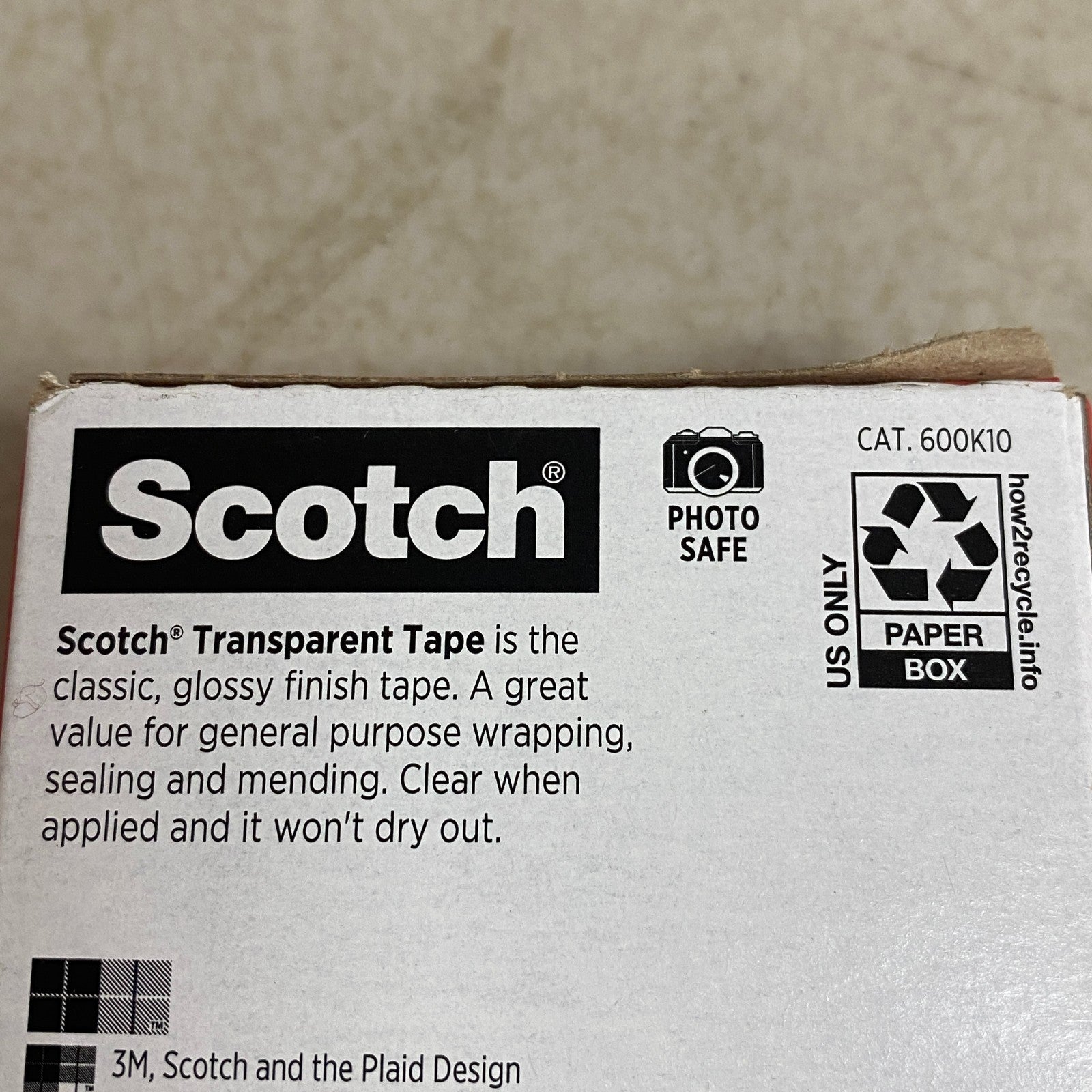 Scotch Transparent Tape 3/4″ × 1,000″ Premium Clear (Glossy)  6 Roll Pack