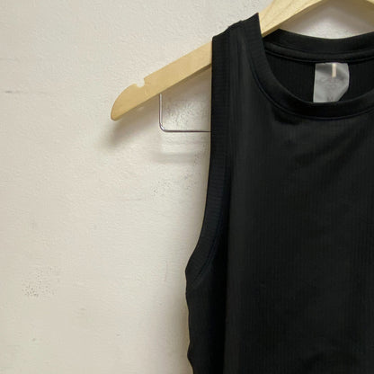 CALIA Women's Relaxed Fit Ribbed Racerback Tank Pure Black WAX11233FS Brand New