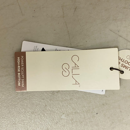 Calia Womens Swim Collection Power Sculpt High Rise Bottom Pure Black WSA23409