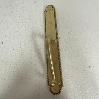 Signature Hardware Entrance Door Set Lever Dummy Satin Brass Left-Hand