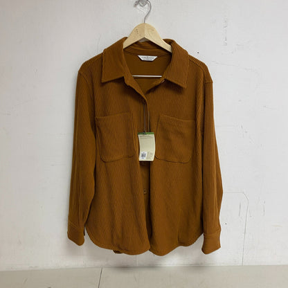 Alpine Design Women's W AD Wanderful Cord Shirt Jacket Workwear Brown ADW23150