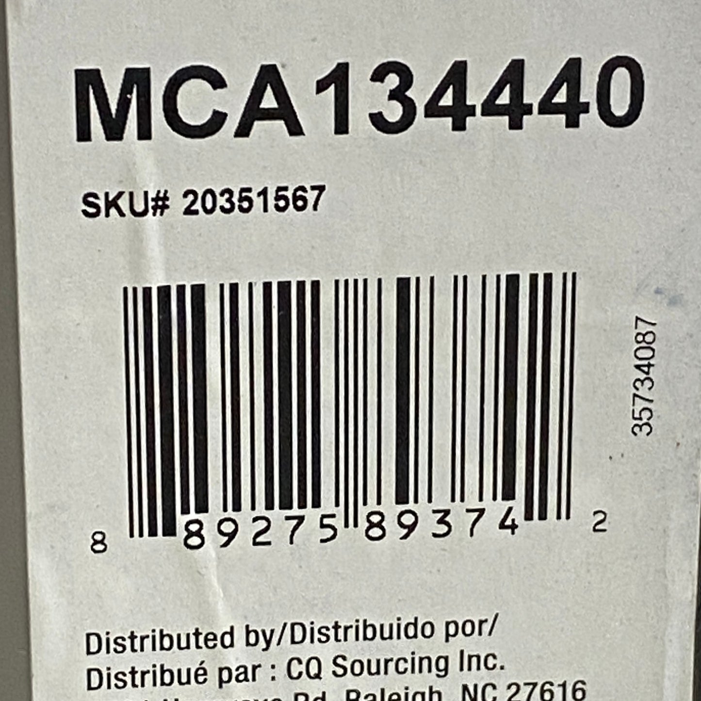 Carquest Brake Master Cylinder MCA134440 w/ Reservoir .94" Bore Aluminum
