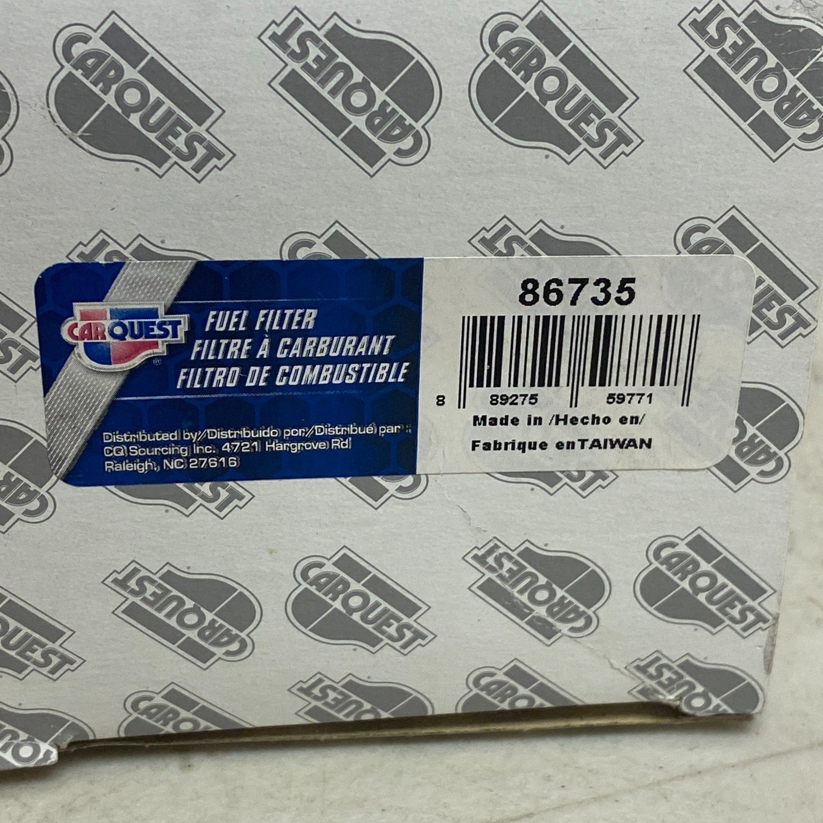 Carquest Premium Fuel Filter In Line Metal Canister 5/16" Inlet Outlet 86735