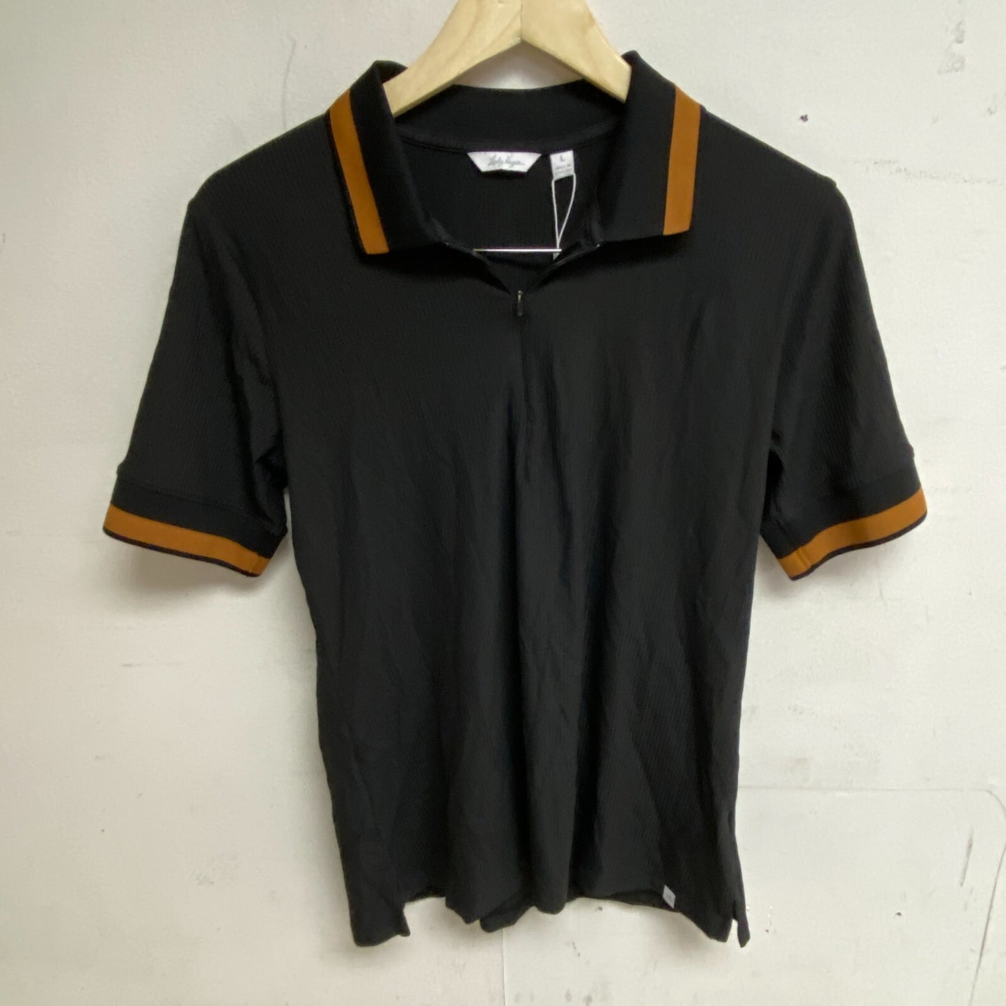 Lady Hagen Women's Golf Rib Half Sleeve Polo Black/ Orange WGH31009 New