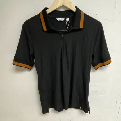 Lady Hagen Women's Golf Rib Half Sleeve Polo Black/ Orange WGH31009 New