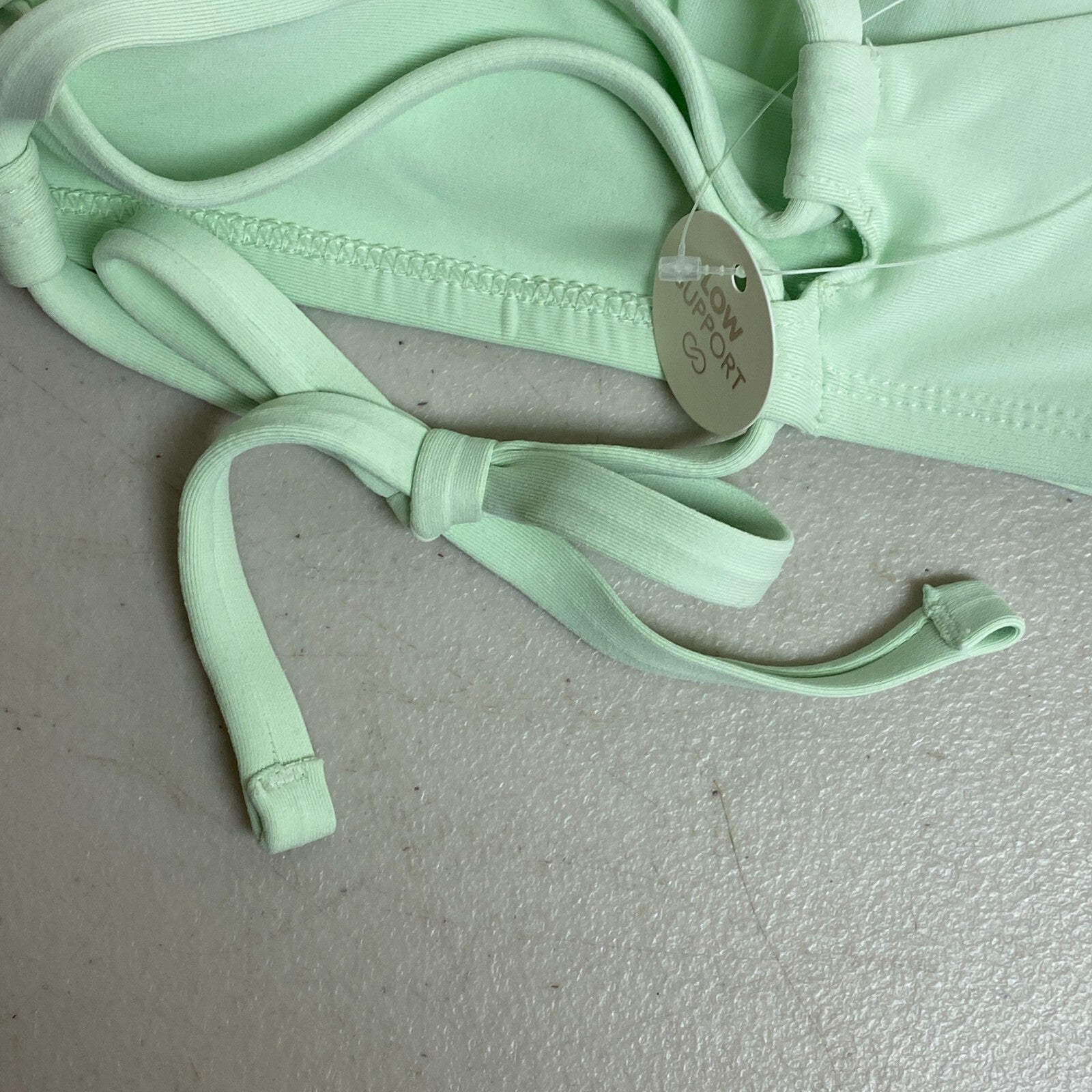 Calia Women's Swim Collection Low Support Triangle Bikini Top Pistachio Green