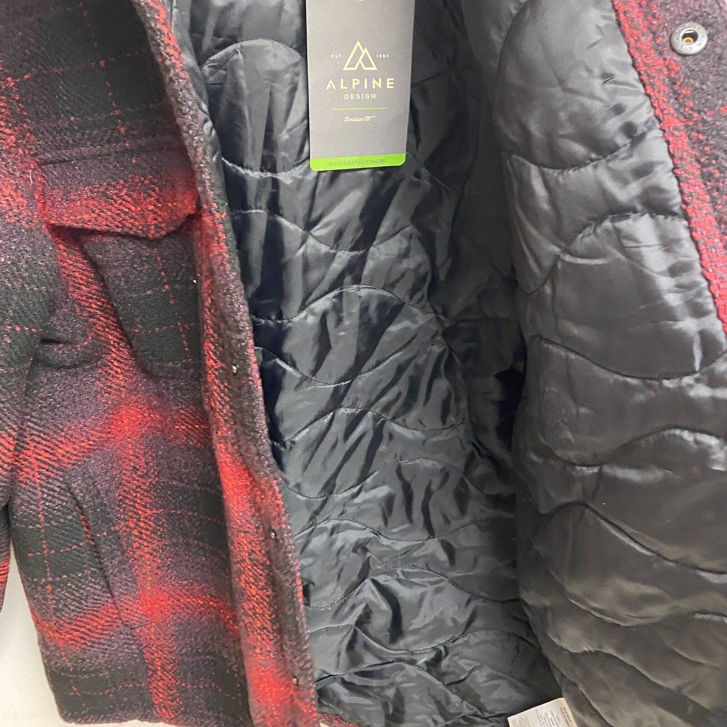 Alpine Design Men's Hilltop View Jacket Plaid Red Heritage Plaid ADM23609P New!