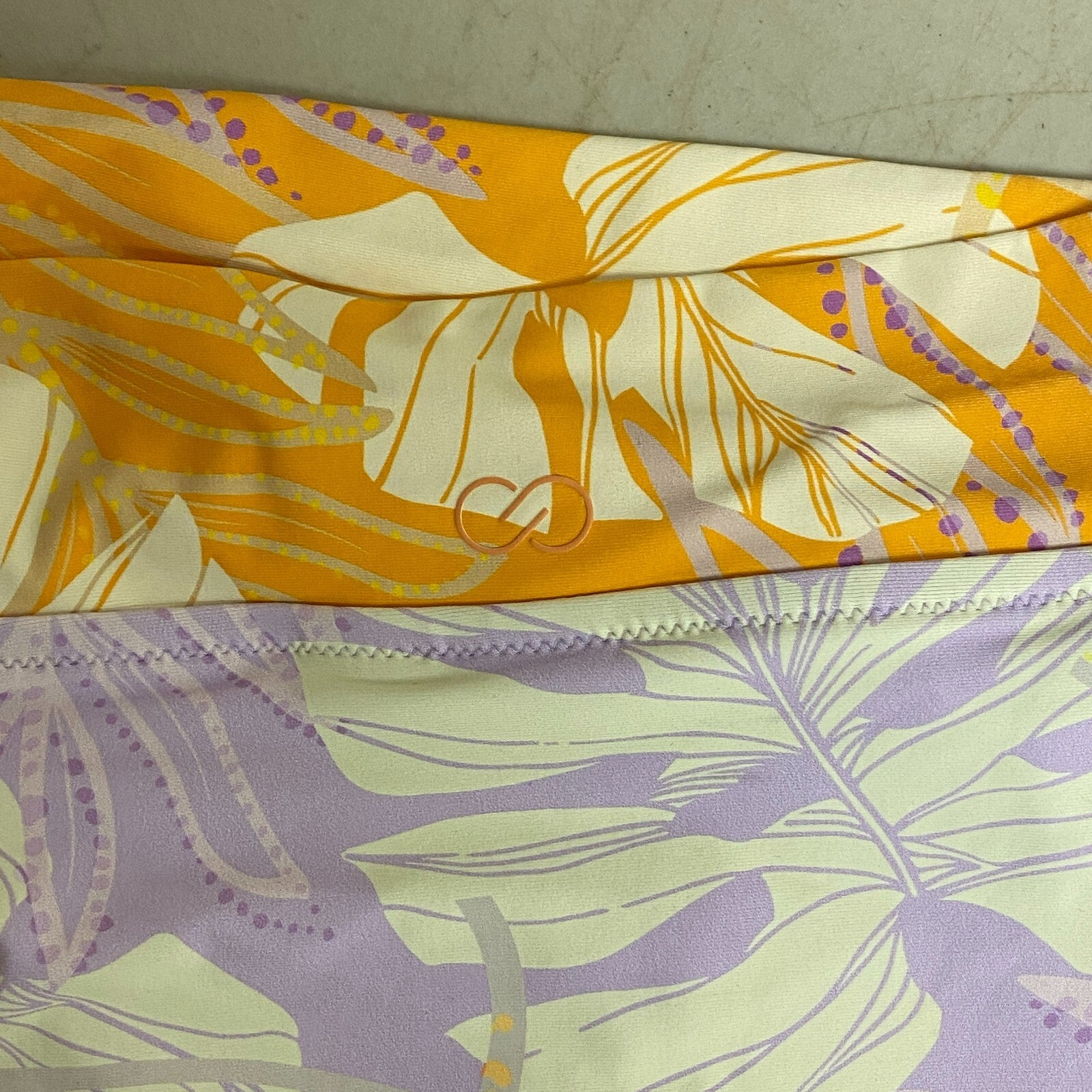 Calia High Rise Side Tie Bottom Palms Lavender Swimwear Bikini WSA22402PRT