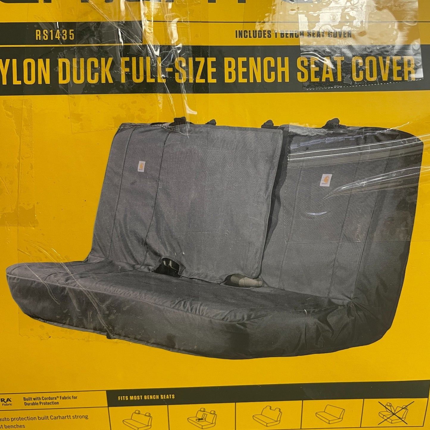Carhartt Universal Fitted Bench Seat Cover Nylon Duck Canvas Gravel Gray