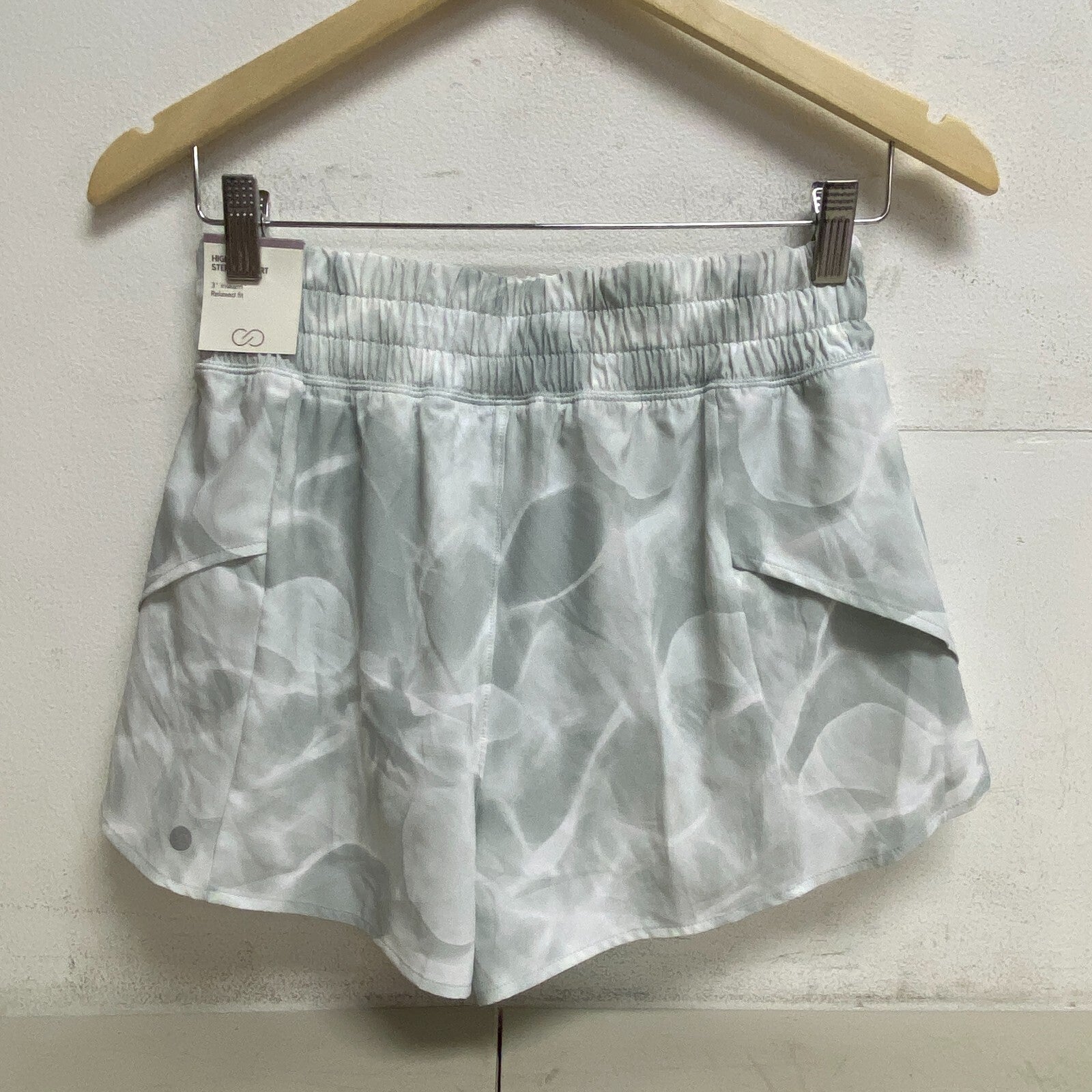 Calia 3" Inseam High Rise Step Up Short Aquatic Coral Light Green WAX12351PRT