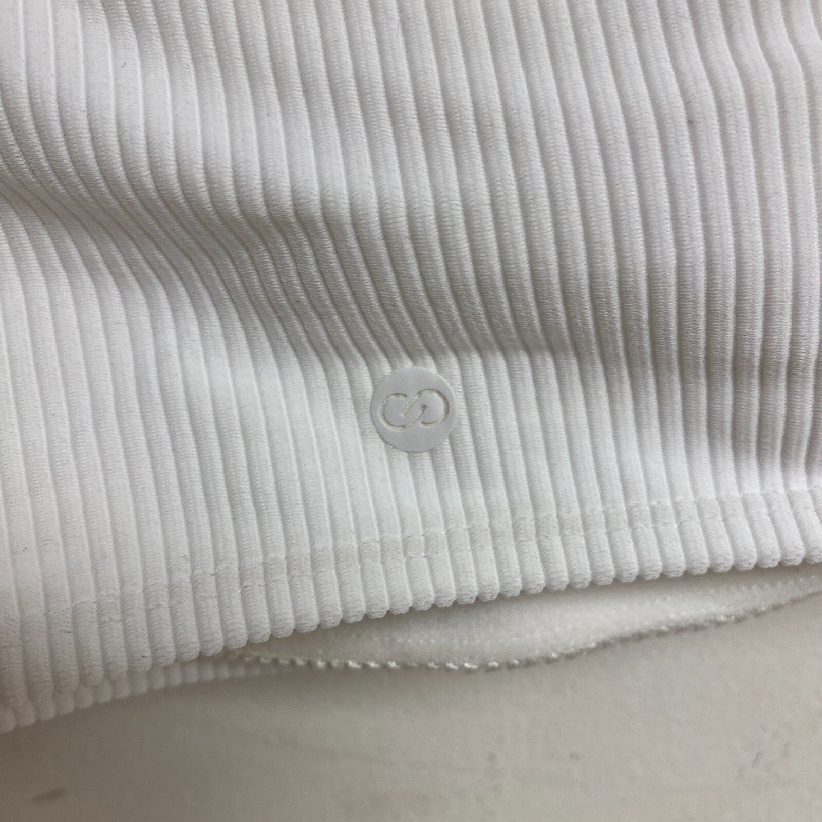 CALIA Women's Minimal One Shoulder Swim Top Pure White WSA23208R Brand New!