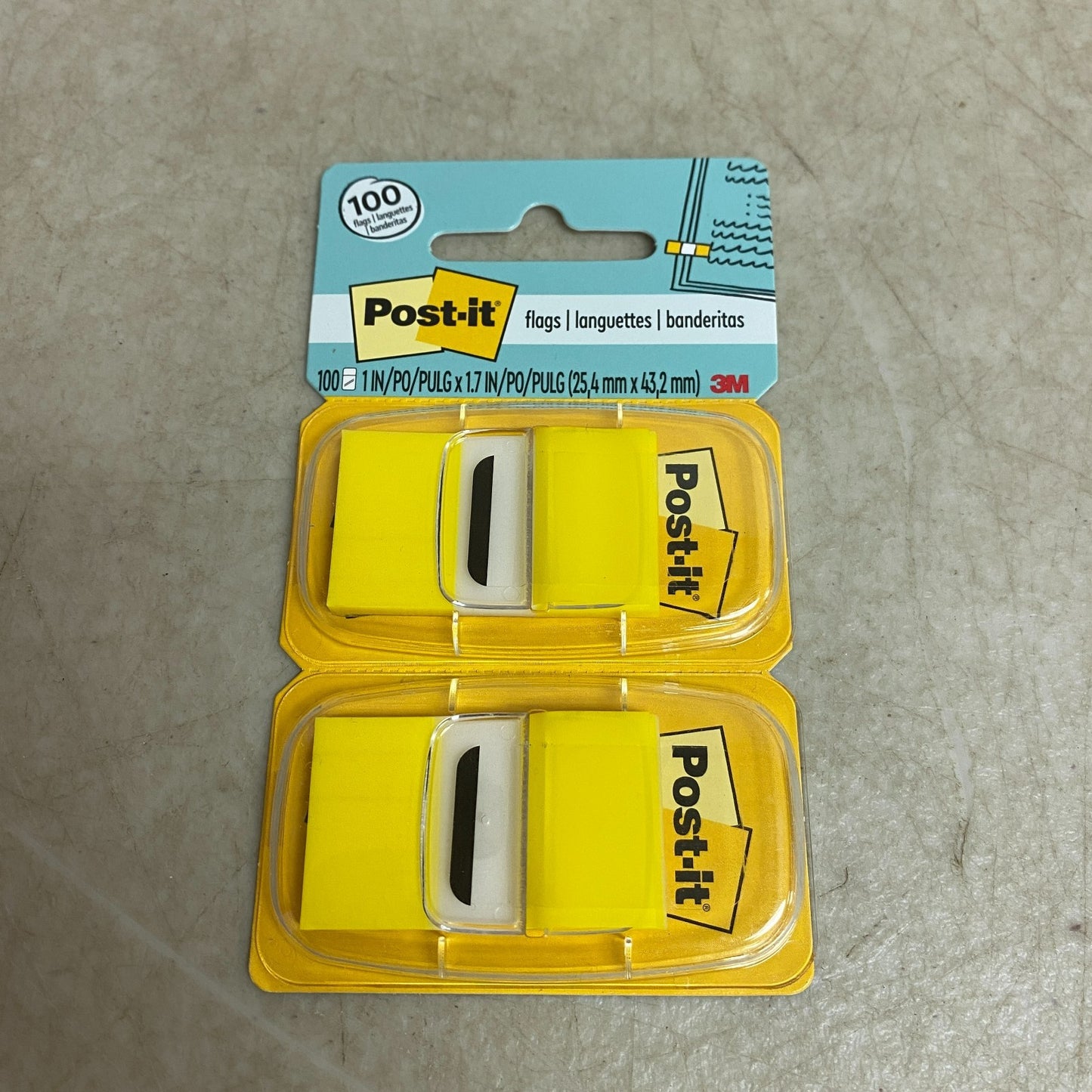 Post‑it Flags 1″ Wide Bright Colors 6 Dispensers ×100 Flags Each 600 Total Count