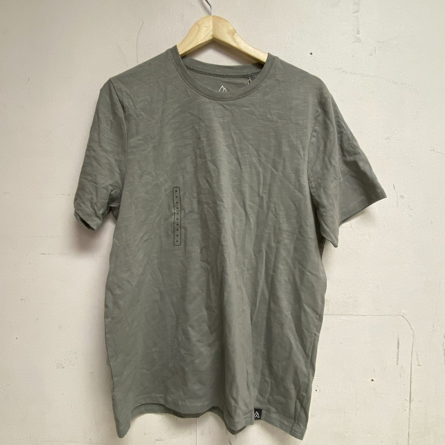 Alpine Design Mens AD M Slub Tee Grey Solid Short Sleeve Crew Neck ADM13104