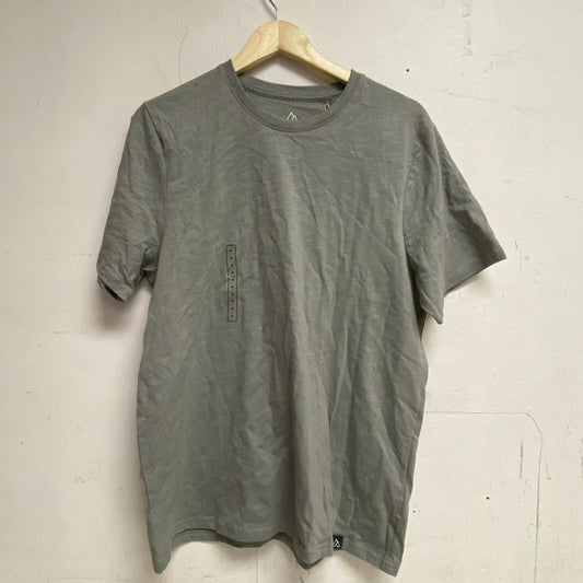 Alpine Design Mens AD M Slub Tee Grey Solid Short Sleeve Crew Neck ADM13104