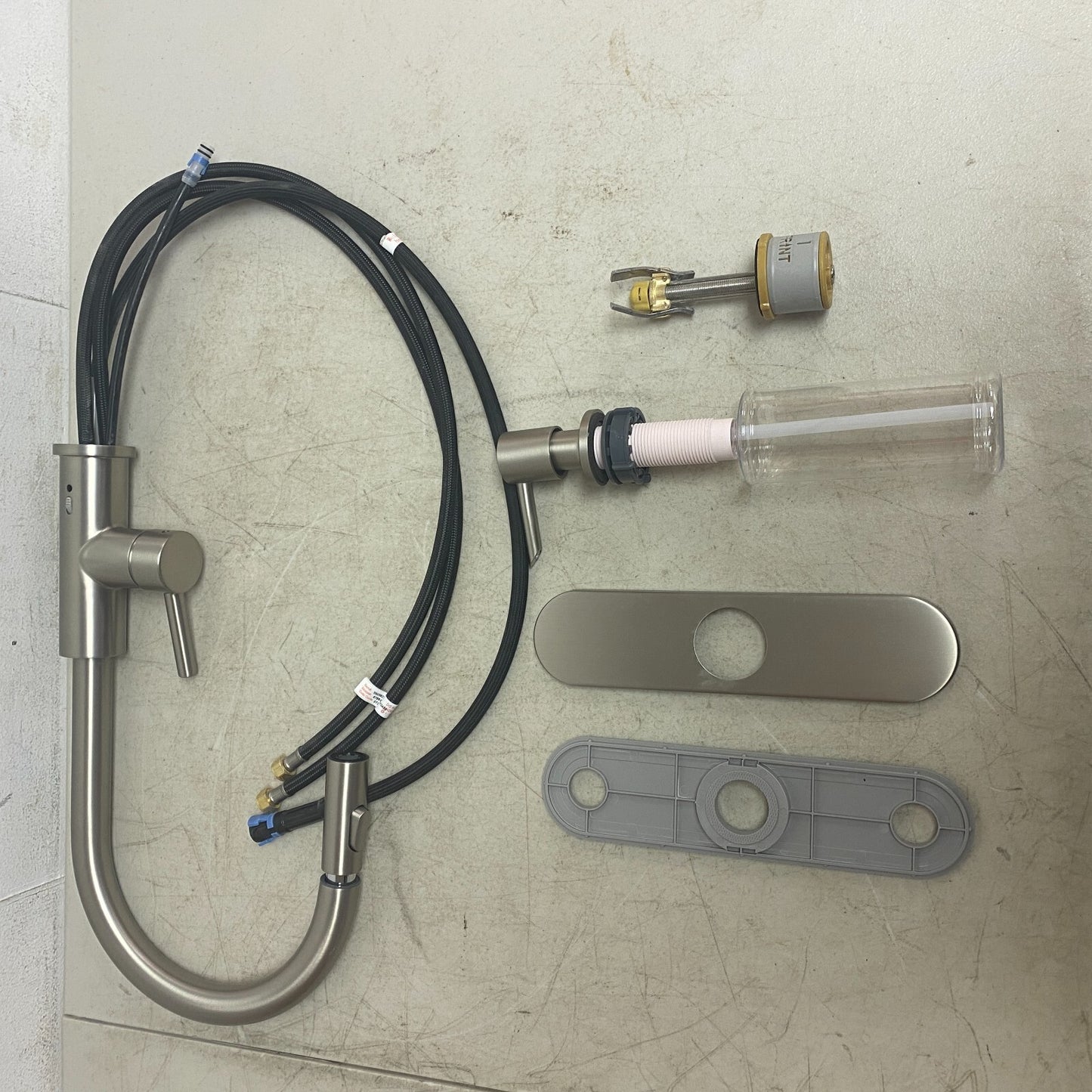 allen + roth Harlow Pull-Down Kitchen Faucet Stainless Steel Finish 5505623