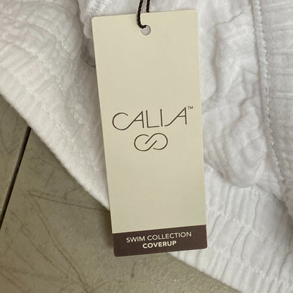 Calia Women Inverted Pleat Pull on Short Pure White Solid WSA23918N