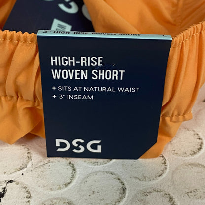 DSG Womenâs Notched Woven Shorts Light Orange Solid DAW13108
