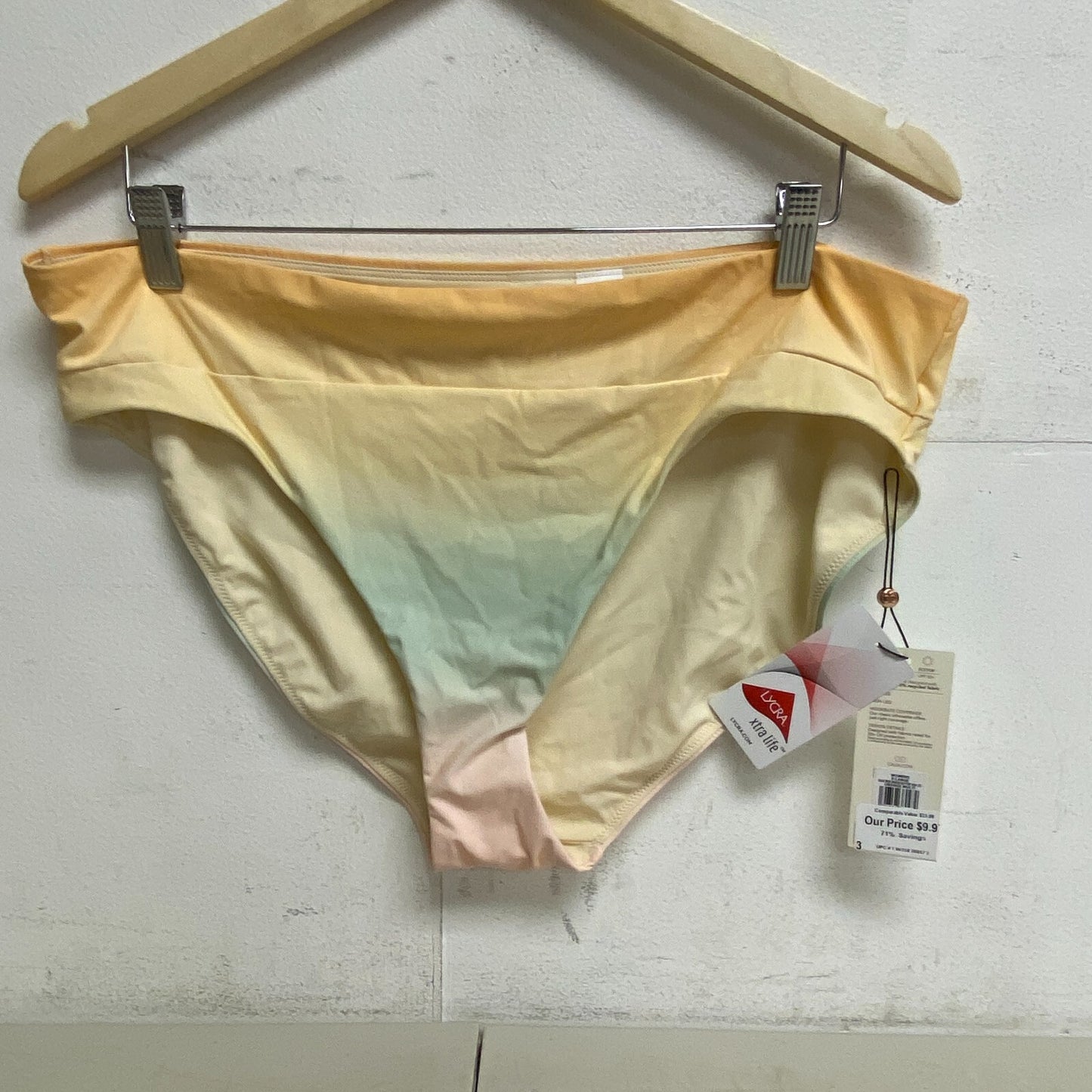 CALIA Wide Banded High Leg Swim Bottoms Orange Multi WSA23414PRT