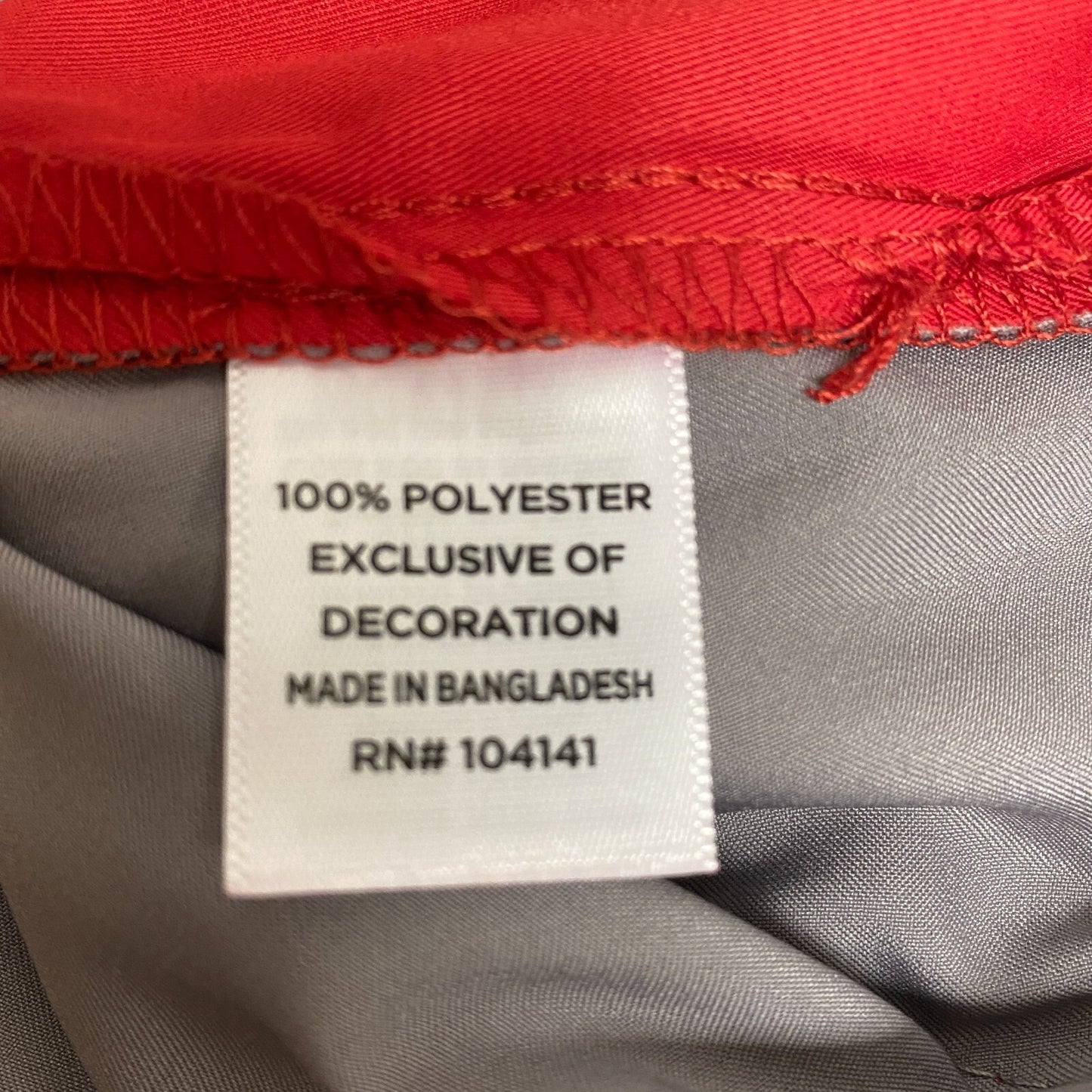 Walter Hagen Men's 10" Flat Front P11 USA Solid Short Positive Red MGA14185