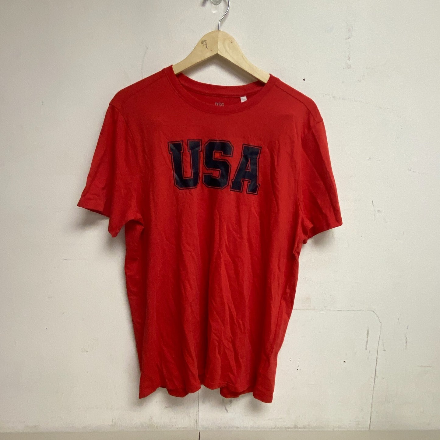 DSG Men's Everyday Short Sleeve Americana Graphic Print USA Tee Red Spark