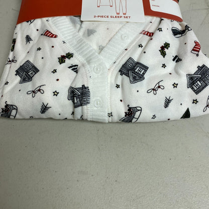 Arizona Body Women's 2-Piece Sleep Set Size XS Color: Crema Cabin Vibes White