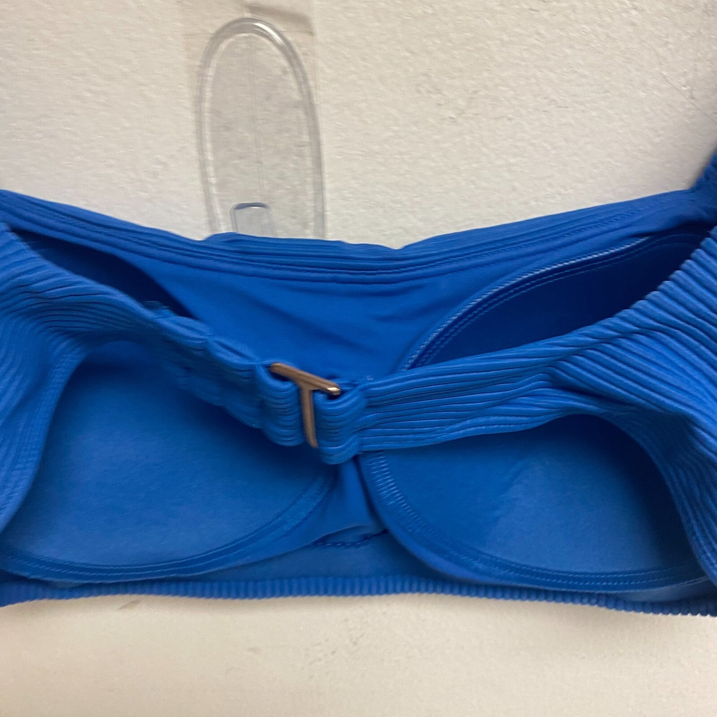 Calia Women's Swim Bikini Top Seamed Square Neck Top ROYAL BLUE WSA23209R New!