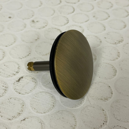 Signature Hardware ABS Cable Drain & Overflow Aged Brass Deep Alcove Tub