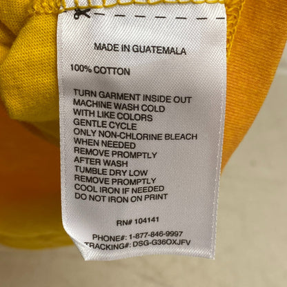 DSG Boys Printed Cotton Graphic Tee Stain Dye Deep Yellow Short Sleeve DAB22100