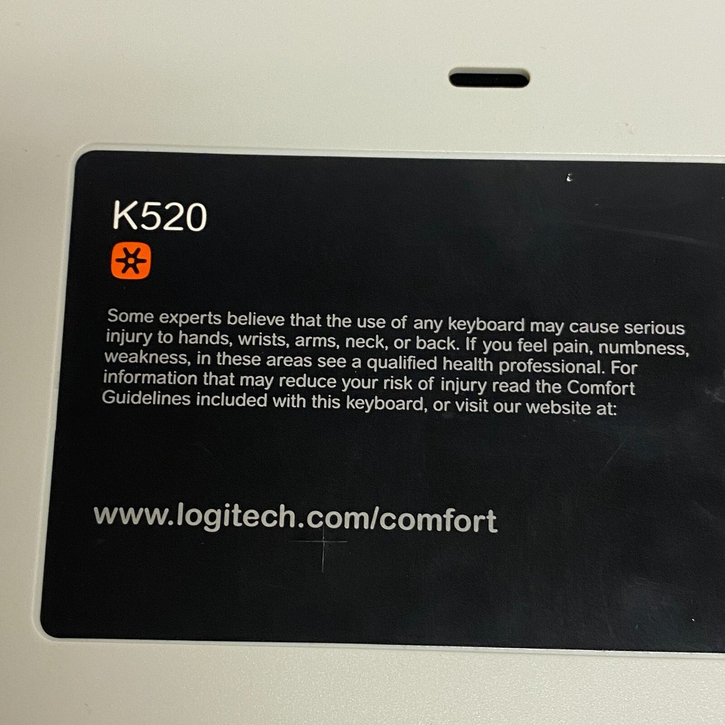 Logitech K520 Wireless Keyboard Black ,Used-Very Good