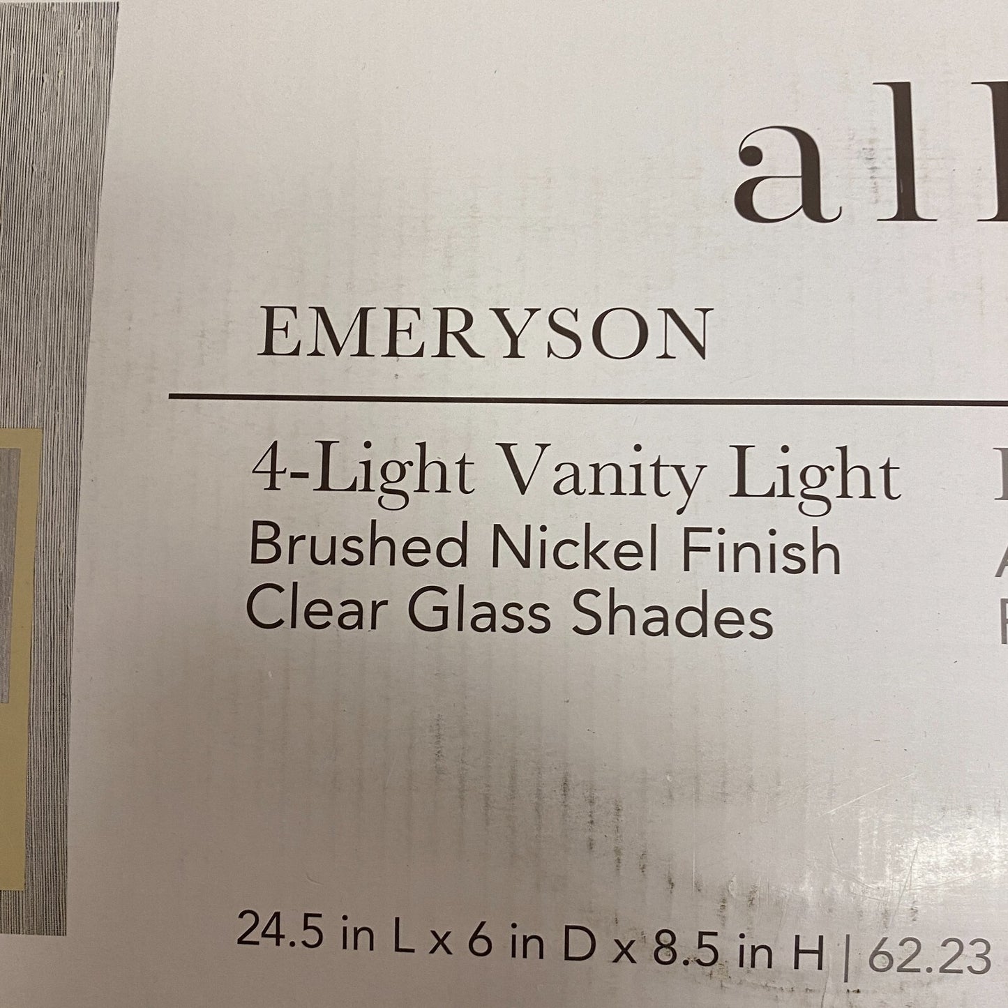 allen + roth Emeryson 4-Light Vanity Light Brushed Nickel Finish Clear Glass ...