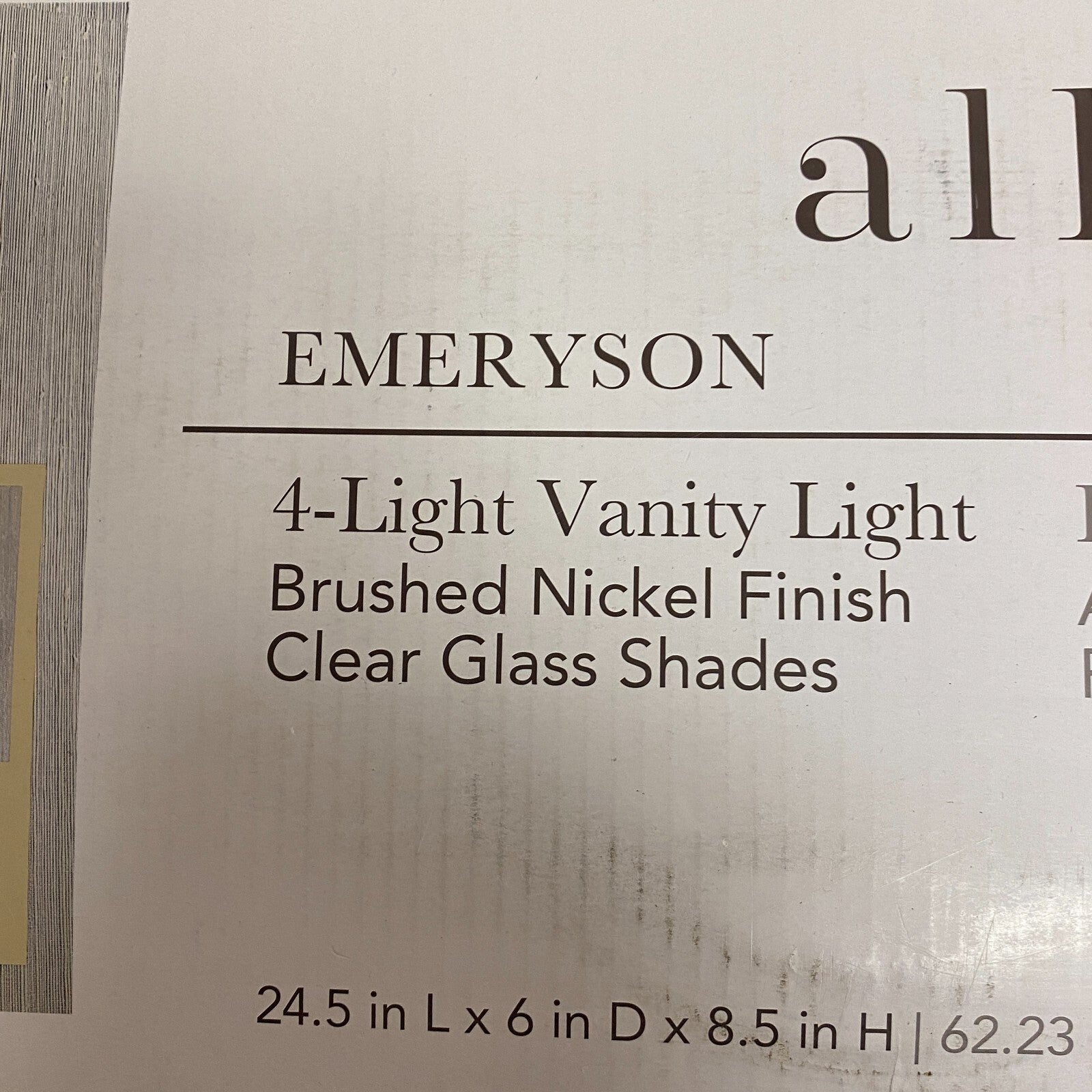 allen + roth Emeryson 4-Light Vanity Light Brushed Nickel Finish Clear Glass ...