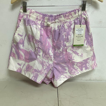 Alpine Design Women's Large Elastic Waist Woven Shorts Orchid Floral ADW13805P