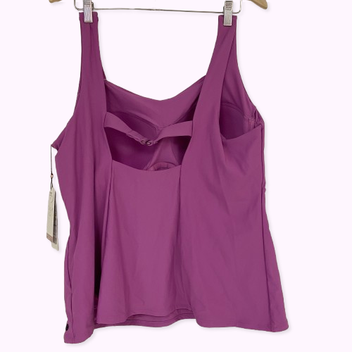 CALIA Womenâs PowerSculpt Tankini Geranium Purple WSA22303WP Swimwear Top