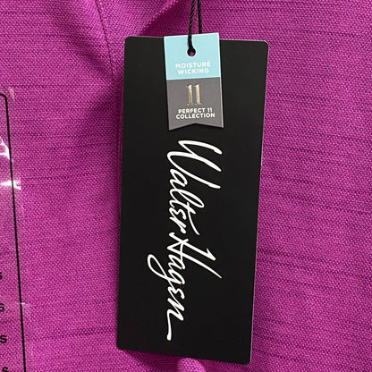 Walter Hagen Men's P11 Striation Pique Polo Bright Magenta/Magenta MGA11475