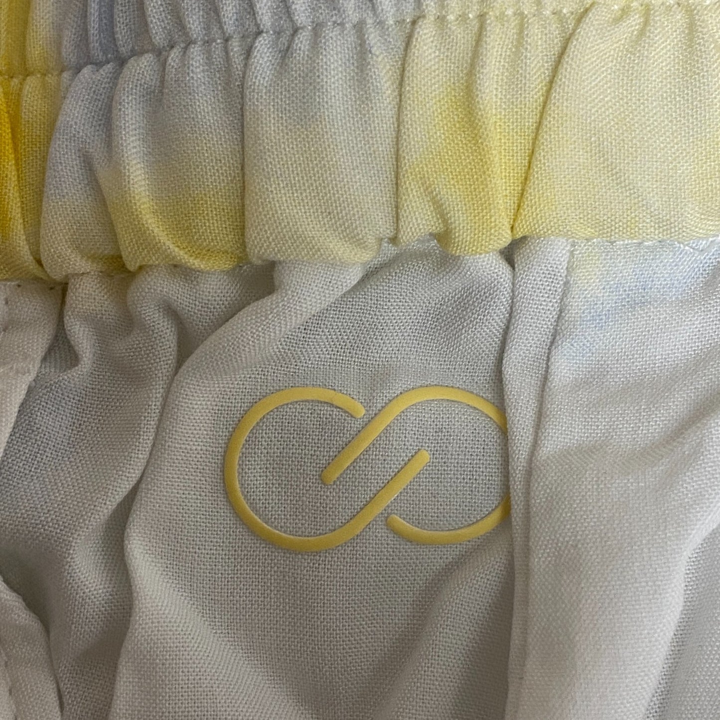 Calia Women's Swim High Rise Cover Up Short Watercolor Plaid Yellow WSA22902PRT