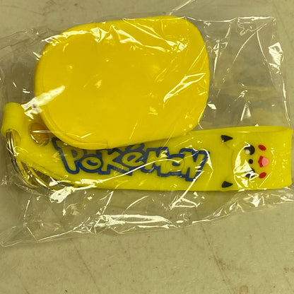 Assorted Silicone Cute Keychain Pokémon with Pikachu Hat Accessory Yellow