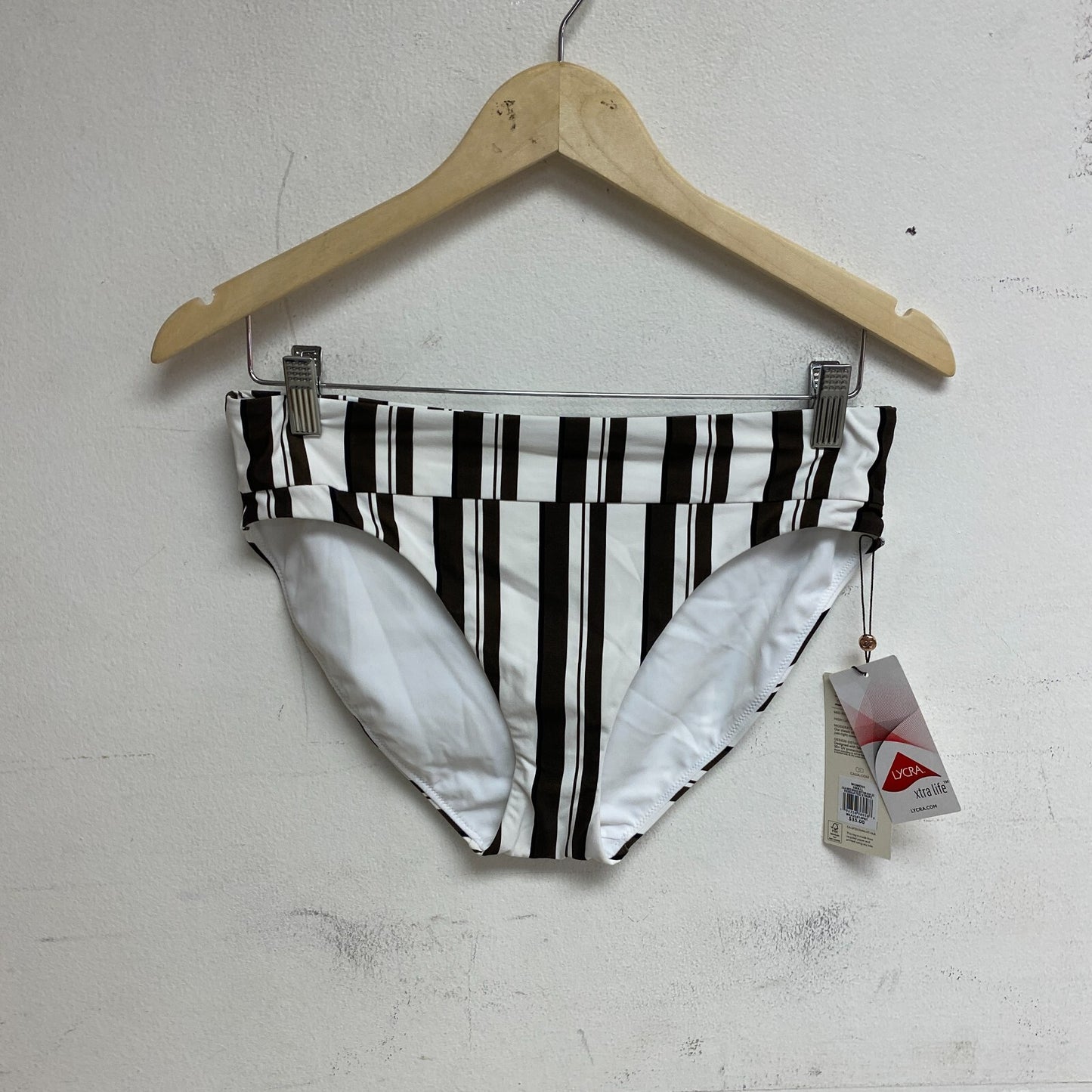 Calia Women's Wide Banded High Leg Swim Bottoms Variegated Stripe WSA23414PRT