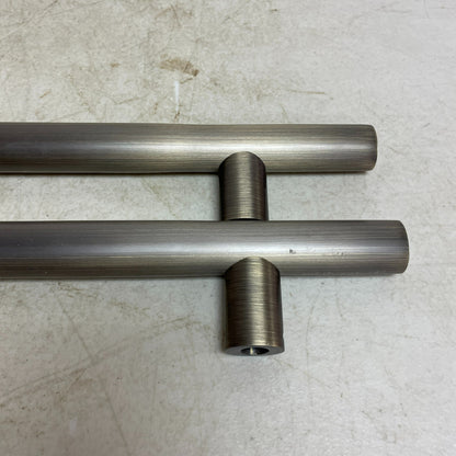 Signature Hardware 12" Kobe Back-to-Back Bronze Door Pull Set - Dark Patina