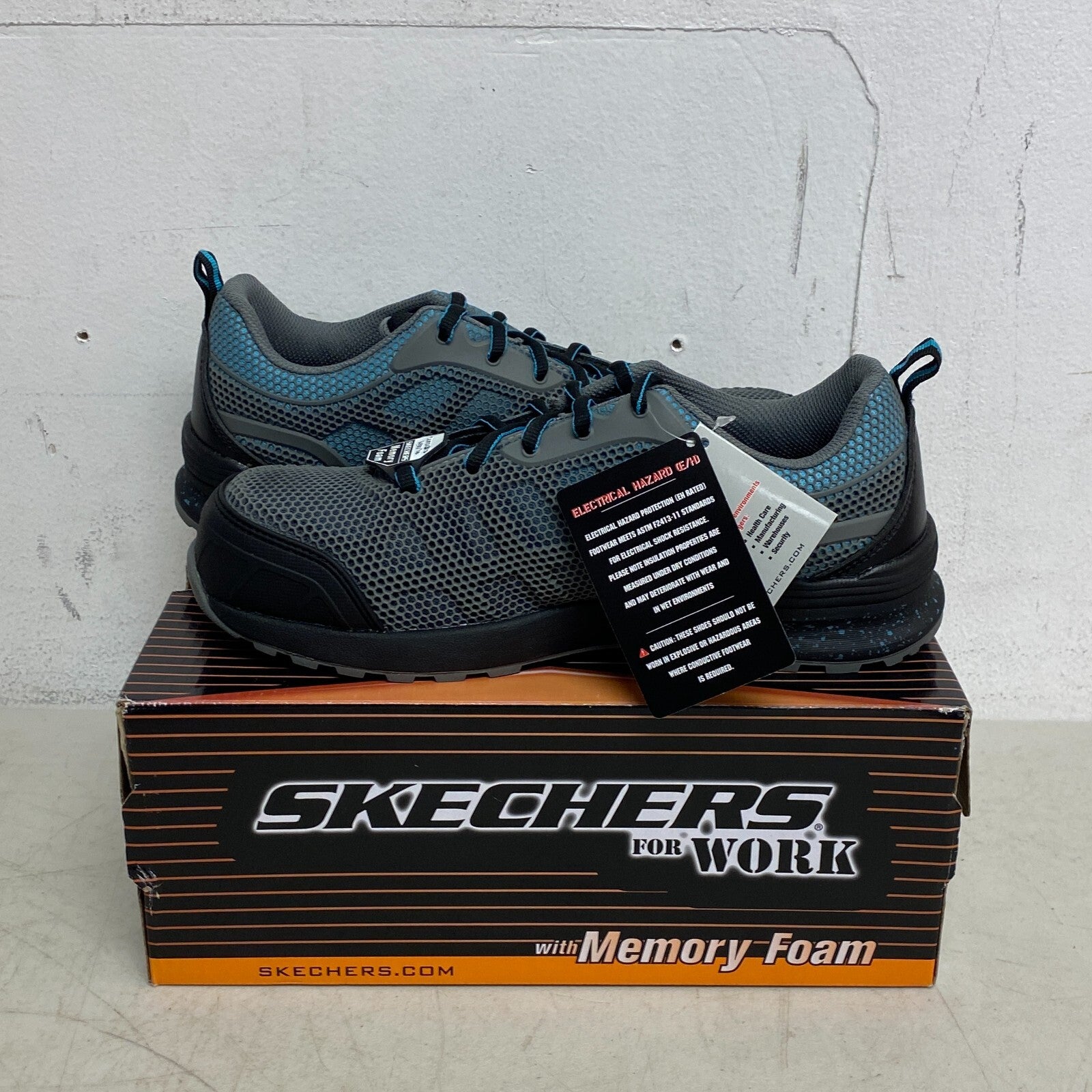 Skechers Women's Bulkin Lyndale Work Composite Toe Shoes Size 8.5 77273/GYAQ