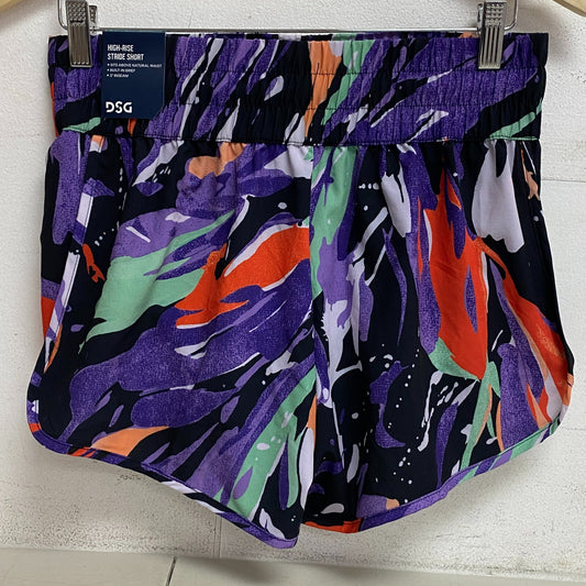 DSG Women's 3â High Rise Stride Multi Landscape Black Shorts Summer DAW12327PR