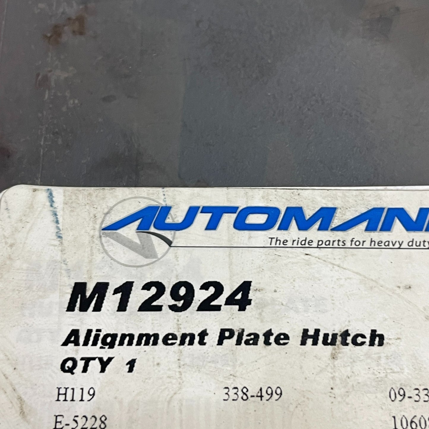 Automann Hutch H900 Alignment Plate 3⁄8″ Thick M12924
