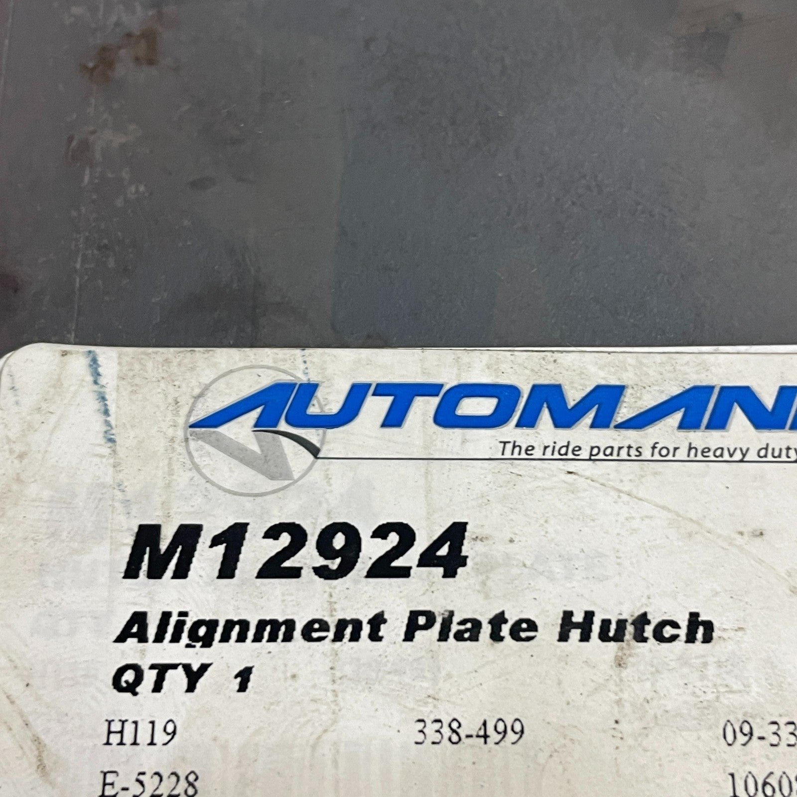 Automann Hutch H900 Alignment Plate 3⁄8″ Thick M12924