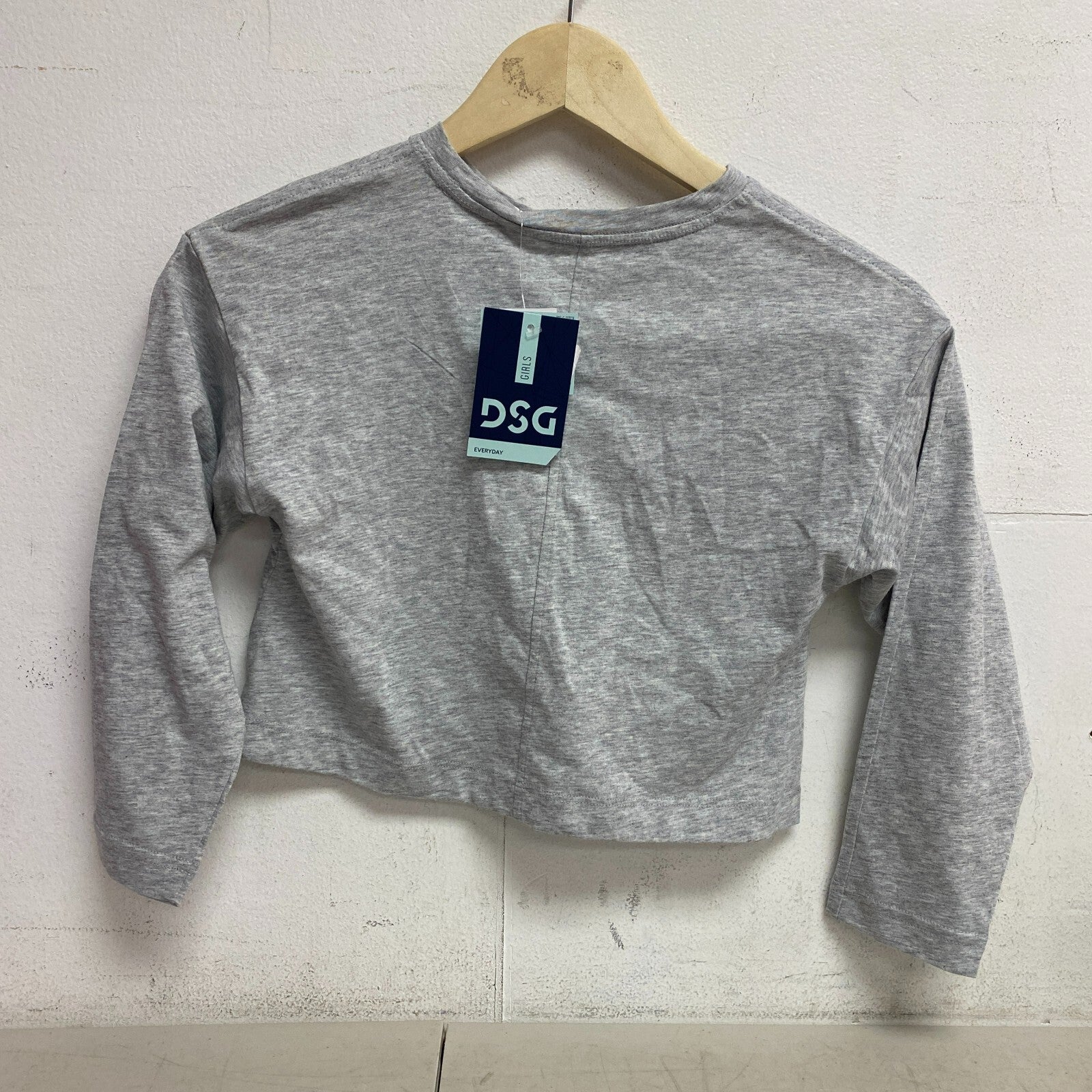 DSG Girls' Light Heather Grey NY Long Sleeve Graphic T-Shirt Summer DAG23120H